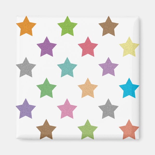 Colorful stars pattern magnet (Front)