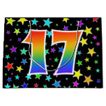 [ Thumbnail: Colorful Stars + Rainbow Pattern "17" Event # Gift Bag ]