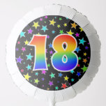 [ Thumbnail: Colorful Stars + Rainbow Pattern "18" Event # Balloon ]