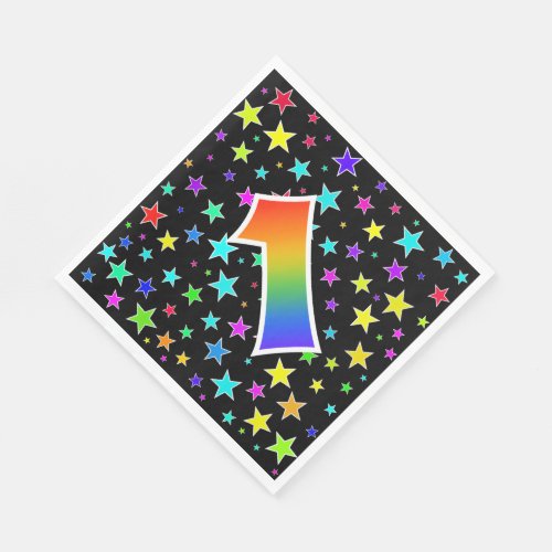 Colorful Stars  Rainbow Pattern 1 Event  Napkins