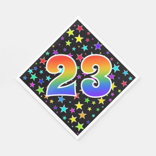 Colorful Stars  Rainbow Pattern 23 Event  Napkins