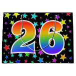 [ Thumbnail: Colorful Stars + Rainbow Pattern "26" Event # Gift Bag ]