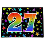 [ Thumbnail: Colorful Stars + Rainbow Pattern "27" Event # Gift Bag ]