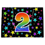 [ Thumbnail: Colorful Stars + Rainbow Pattern "2" Event # Gift Bag ]