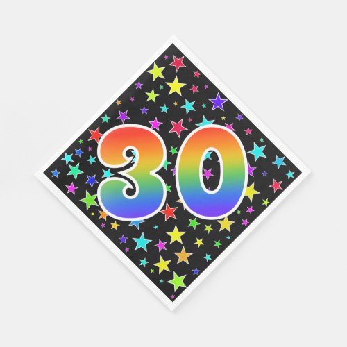 Colorful Stars  Rainbow Pattern 30 Event  Napkins