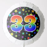 [ Thumbnail: Colorful Stars + Rainbow Pattern "33" Event # Balloon ]
