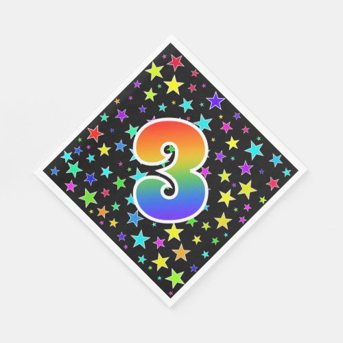 Colorful Stars  Rainbow Pattern 3 Event  Napkins