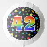 [ Thumbnail: Colorful Stars + Rainbow Pattern "42" Event # Balloon ]