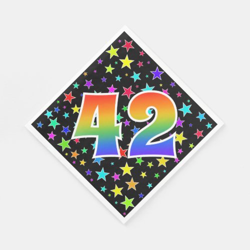 Colorful Stars  Rainbow Pattern 42 Event  Napkins