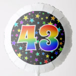 [ Thumbnail: Colorful Stars + Rainbow Pattern "43" Event # Balloon ]