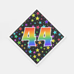 [ Thumbnail: Colorful Stars + Rainbow Pattern "44" Event # Napkins ]