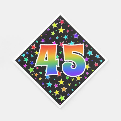 Colorful Stars  Rainbow Pattern 45 Event  Napkins