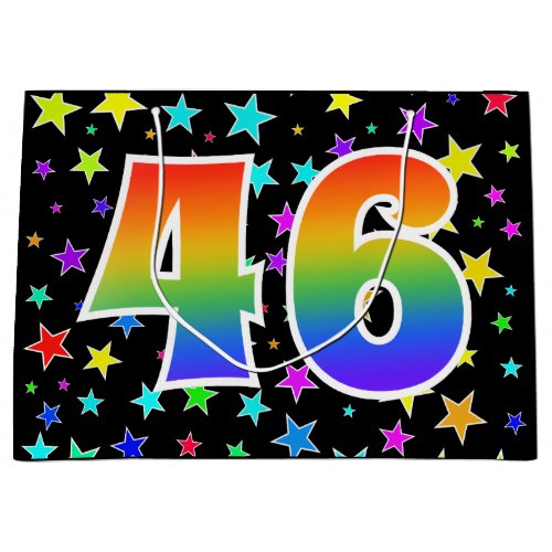 Colorful Stars  Rainbow Pattern 46 Event  Large Gift Bag