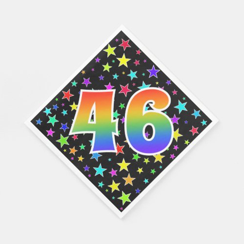 Colorful Stars  Rainbow Pattern 46 Event  Napkins