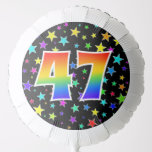 [ Thumbnail: Colorful Stars + Rainbow Pattern "47" Event # Balloon ]