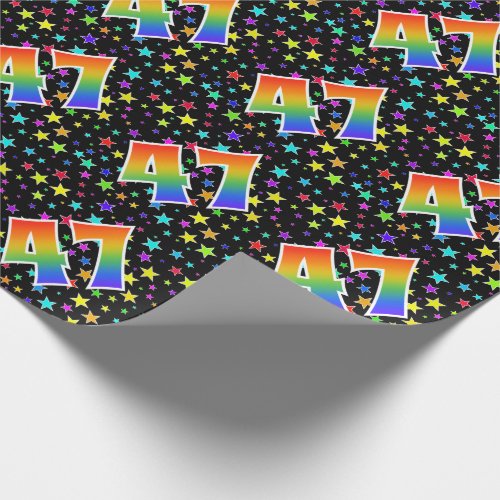 Colorful Stars  Rainbow Pattern 47 Event  Wrapping Paper