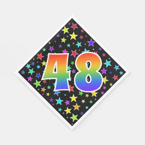 Colorful Stars  Rainbow Pattern 48 Event  Napkins