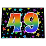 [ Thumbnail: Colorful Stars + Rainbow Pattern "49" Event # Gift Bag ]