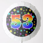 [ Thumbnail: Colorful Stars + Rainbow Pattern "53" Event # Balloon ]