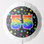 [ Thumbnail: Colorful Stars + Rainbow Pattern "55" Event # Balloon ]