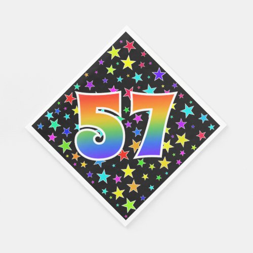Colorful Stars  Rainbow Pattern 57 Event  Napkins