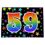 [ Thumbnail: Colorful Stars + Rainbow Pattern "59" Event # Gift Bag ]