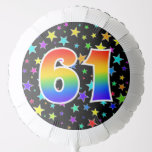 [ Thumbnail: Colorful Stars + Rainbow Pattern "61" Event # Balloon ]