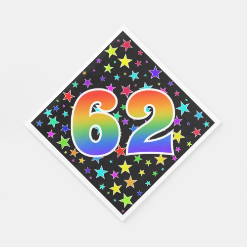 Colorful Stars  Rainbow Pattern 62 Event  Napkins