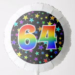 [ Thumbnail: Colorful Stars + Rainbow Pattern "64" Event # Balloon ]