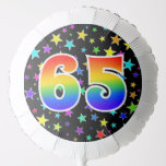 [ Thumbnail: Colorful Stars + Rainbow Pattern "65" Event # Balloon ]