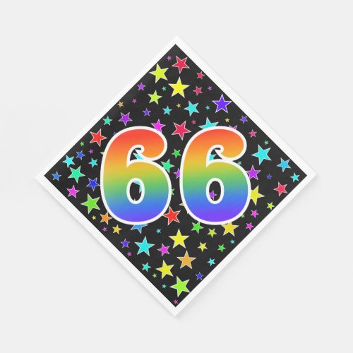 Colorful Stars  Rainbow Pattern 66 Event  Napkins