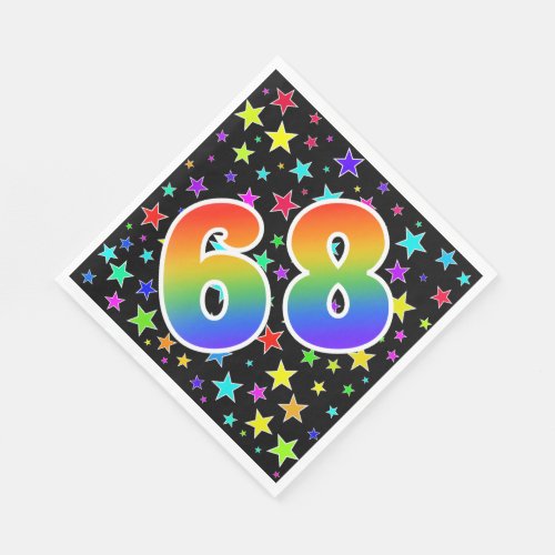Colorful Stars  Rainbow Pattern 68 Event  Napkins