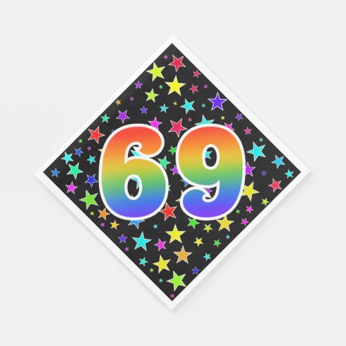 Colorful Stars  Rainbow Pattern 69 Event  Napkins