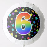 [ Thumbnail: Colorful Stars + Rainbow Pattern "6" Event # Balloon ]