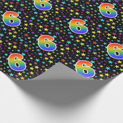 Colorful Stars  Rainbow Pattern 6 Event  Wrapping Paper