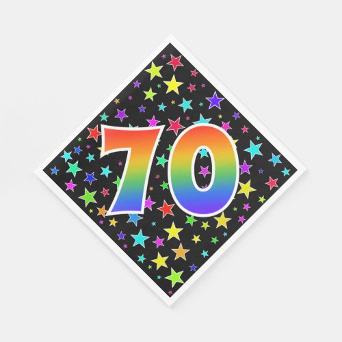 Colorful Stars  Rainbow Pattern 70 Event  Napkins