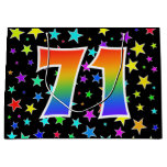[ Thumbnail: Colorful Stars + Rainbow Pattern "71" Event # Gift Bag ]