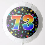 [ Thumbnail: Colorful Stars + Rainbow Pattern "73" Event # Balloon ]