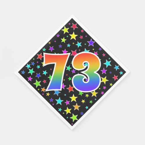 Colorful Stars  Rainbow Pattern 73 Event  Napkins