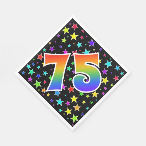 Colorful Stars  Rainbow Pattern 75 Event  Napkins