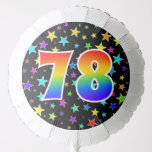 [ Thumbnail: Colorful Stars + Rainbow Pattern "78" Event # Balloon ]