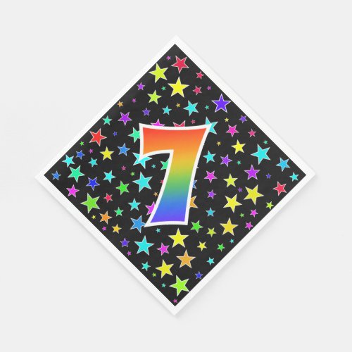 Colorful Stars  Rainbow Pattern 7 Event  Napkins