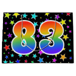 [ Thumbnail: Colorful Stars + Rainbow Pattern "83" Event # Gift Bag ]