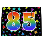 [ Thumbnail: Colorful Stars + Rainbow Pattern "85" Event # Gift Bag ]