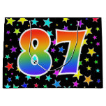 [ Thumbnail: Colorful Stars + Rainbow Pattern "87" Event # Gift Bag ]