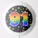 [ Thumbnail: Colorful Stars + Rainbow Pattern "91" Event # Balloon ]
