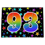 [ Thumbnail: Colorful Stars + Rainbow Pattern "93" Event # Gift Bag ]