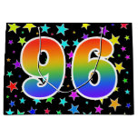 [ Thumbnail: Colorful Stars + Rainbow Pattern "96" Event # Gift Bag ]
