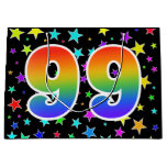[ Thumbnail: Colorful Stars + Rainbow Pattern "99" Event # Gift Bag ]