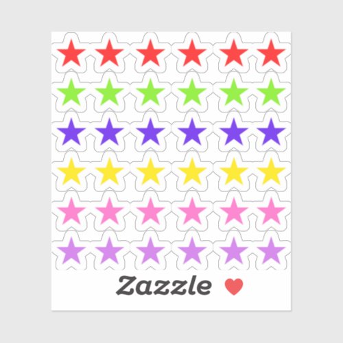 Colorful stars sticker pack